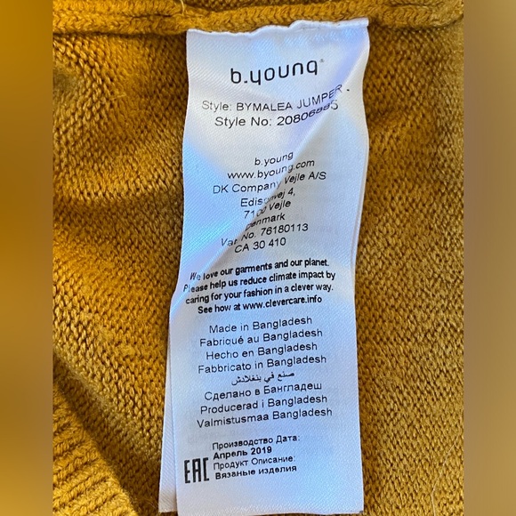 Great Condition b.young Golden Oak Medium Women's Knit Sweater - Picture 12 of 12